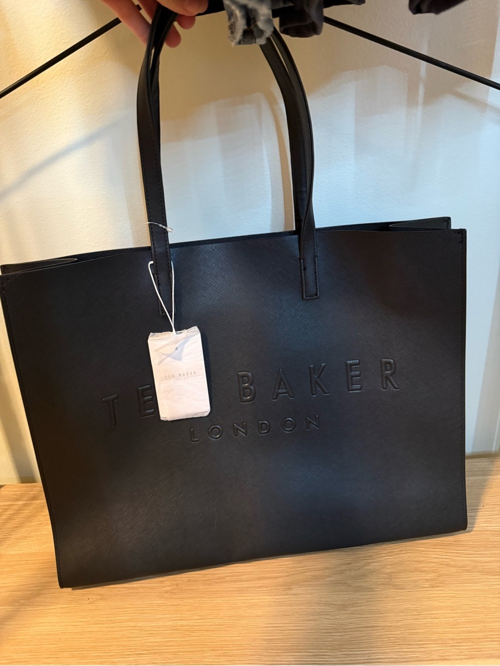 Ted Baker Black Embossed Logo Tote